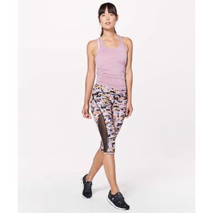 Lululemon Sun Runner Crop *17" Inversion Multi / Black Yoga Pants | Size 6